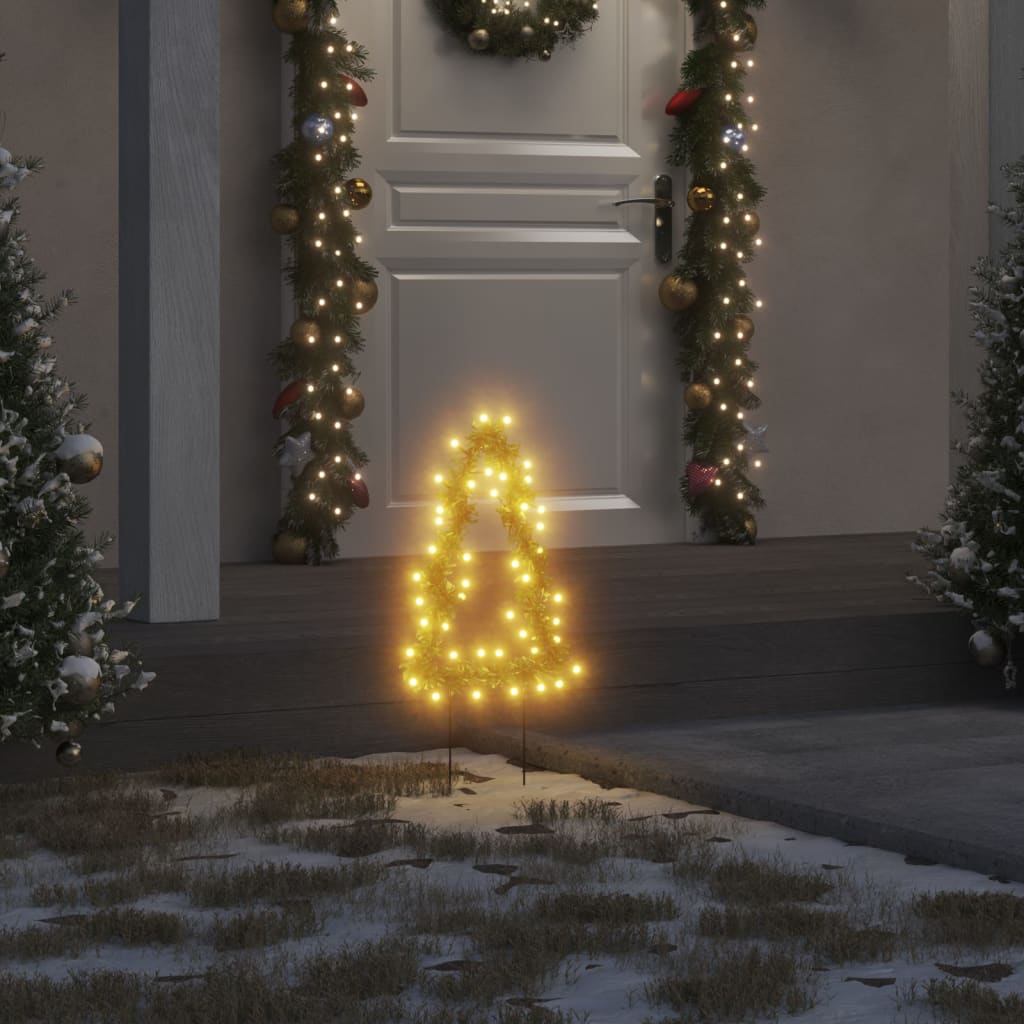 vidaXL Weihnachtsbäume mit Erdspießen 3 Stk. 50 LEDs 30 cm