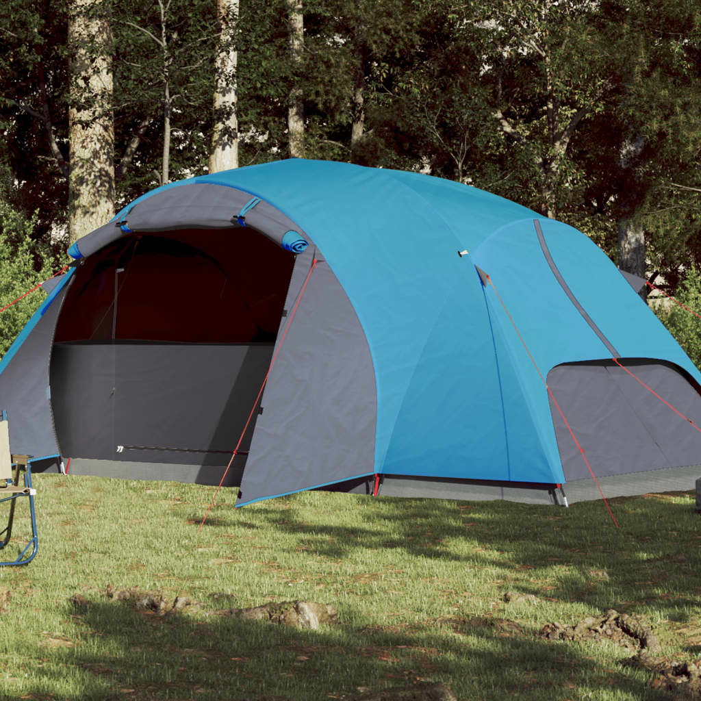 vidaXL Campingzelt 8 Personen Blau 360x430x195 cm 190T Taft