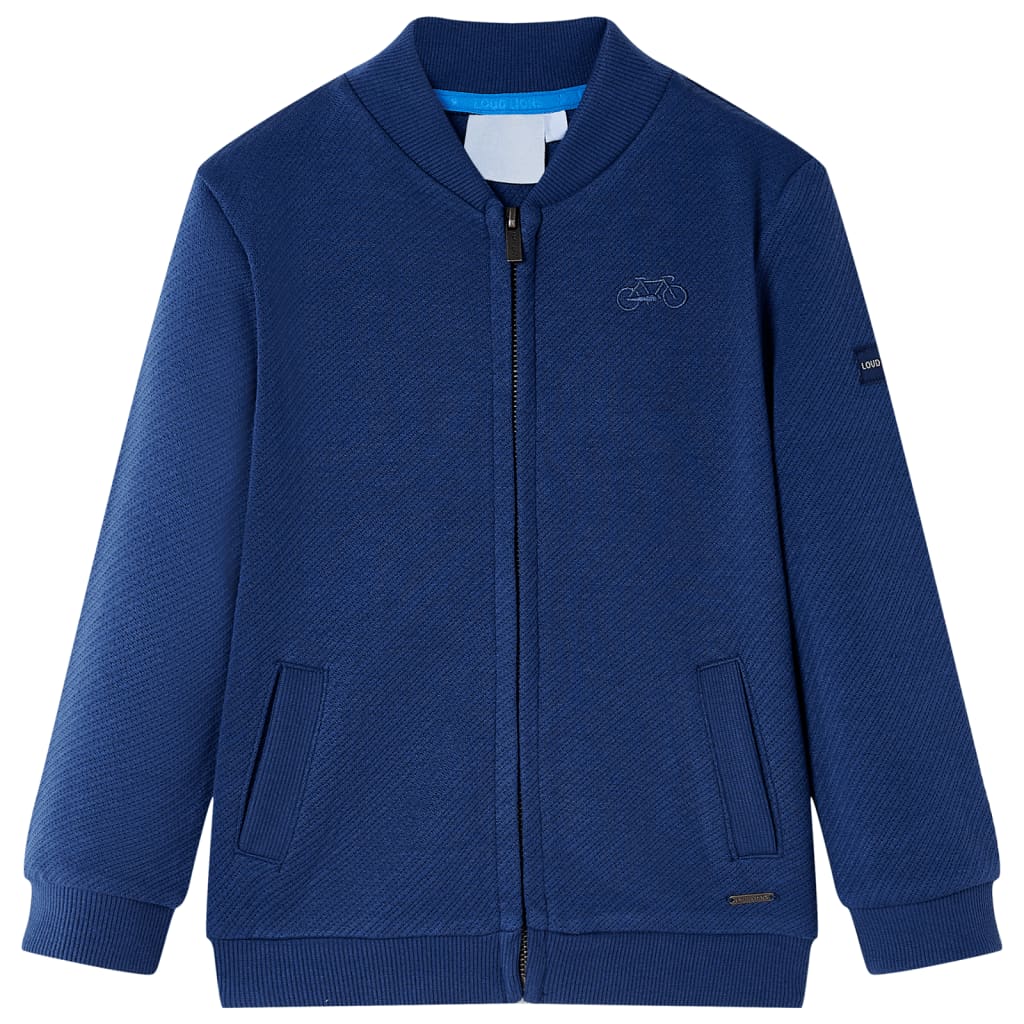 Kinder-Sweatshirt mit Reißverschluss Marineblau 104