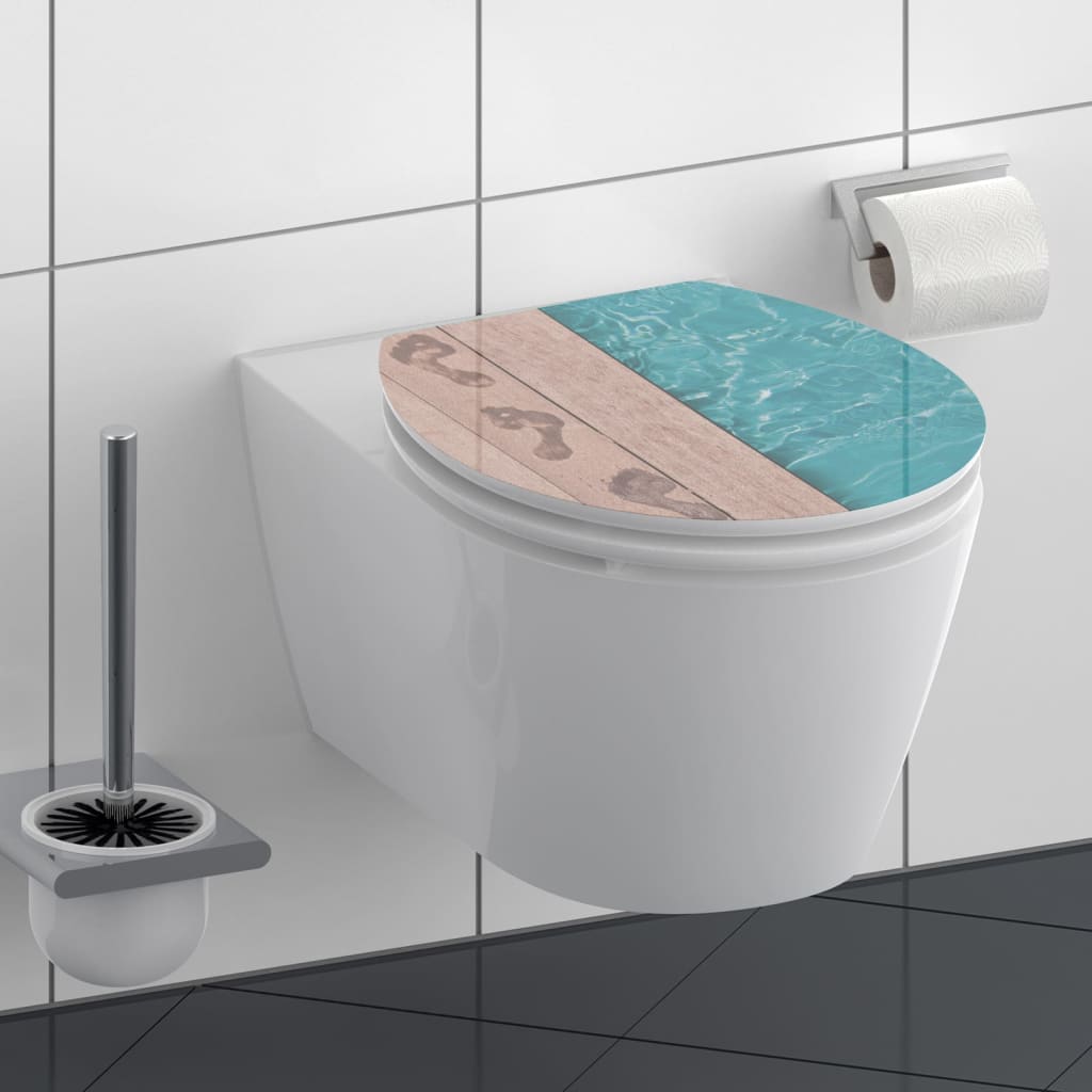 SCHÜTTE WC-Sitz mit Absenkautomatik POOLSIDE Hochglanz MDF