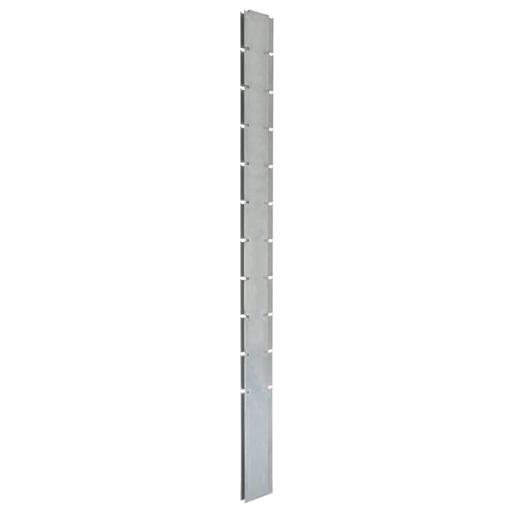  vidaXL Pfosten für Gabionenzaun Silbern 260 cm Verzinkter Stahl
