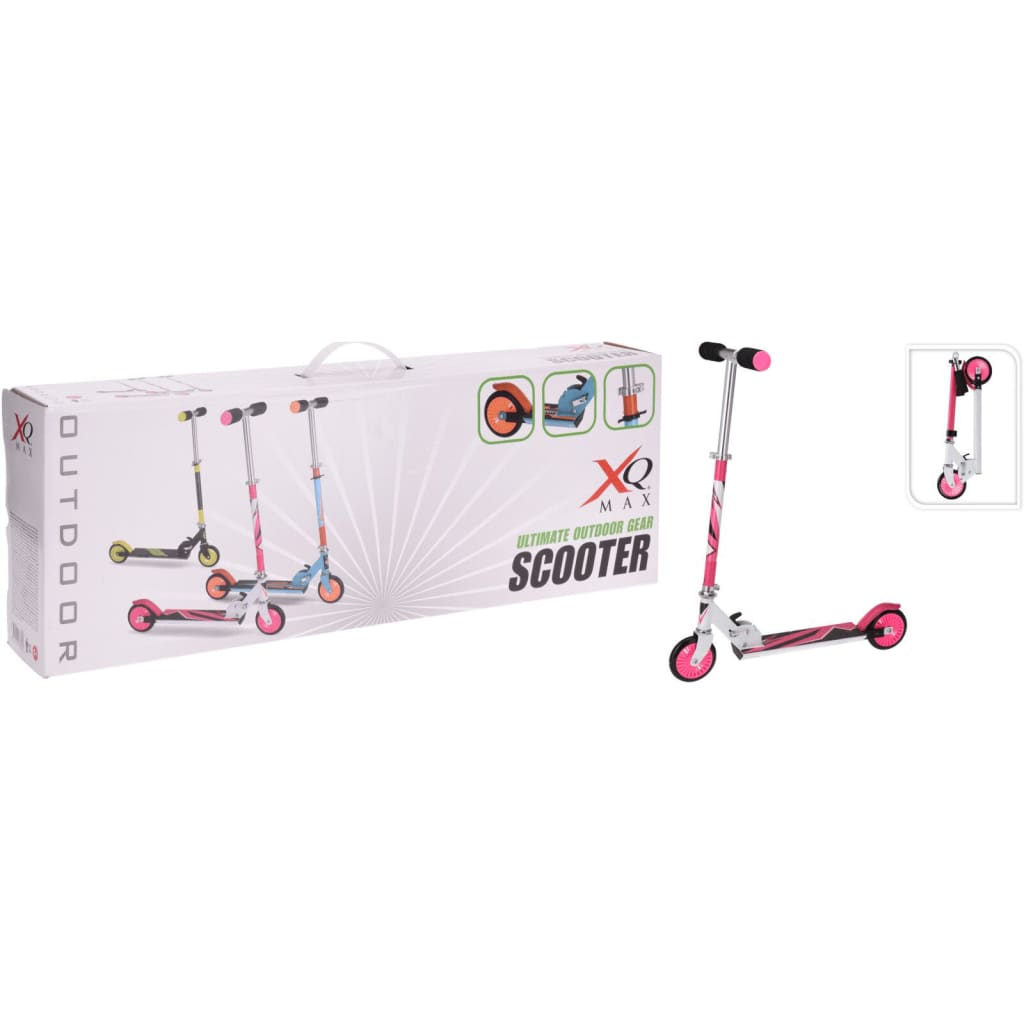XQ Max Faltbarer Roller mit Fußbremse Rosa und Weiß