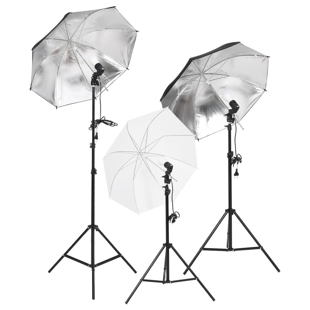 vidaXL Fotostudio-Beleuchtung Set mit Stativen & Schirmen 