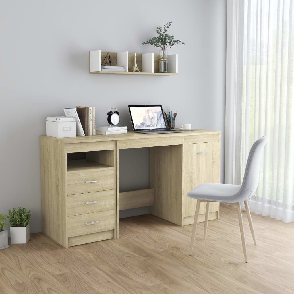 Schreibtisch Sonoma-Eiche 140x50x76 cm Holzwerkstoff
