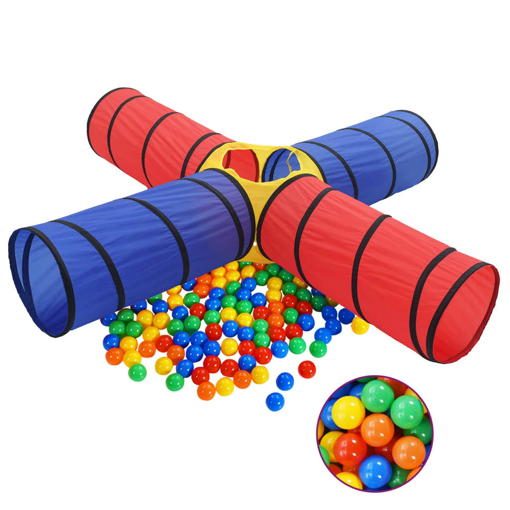 Spieltunnel mit 250 Bällen Mehrfarbig