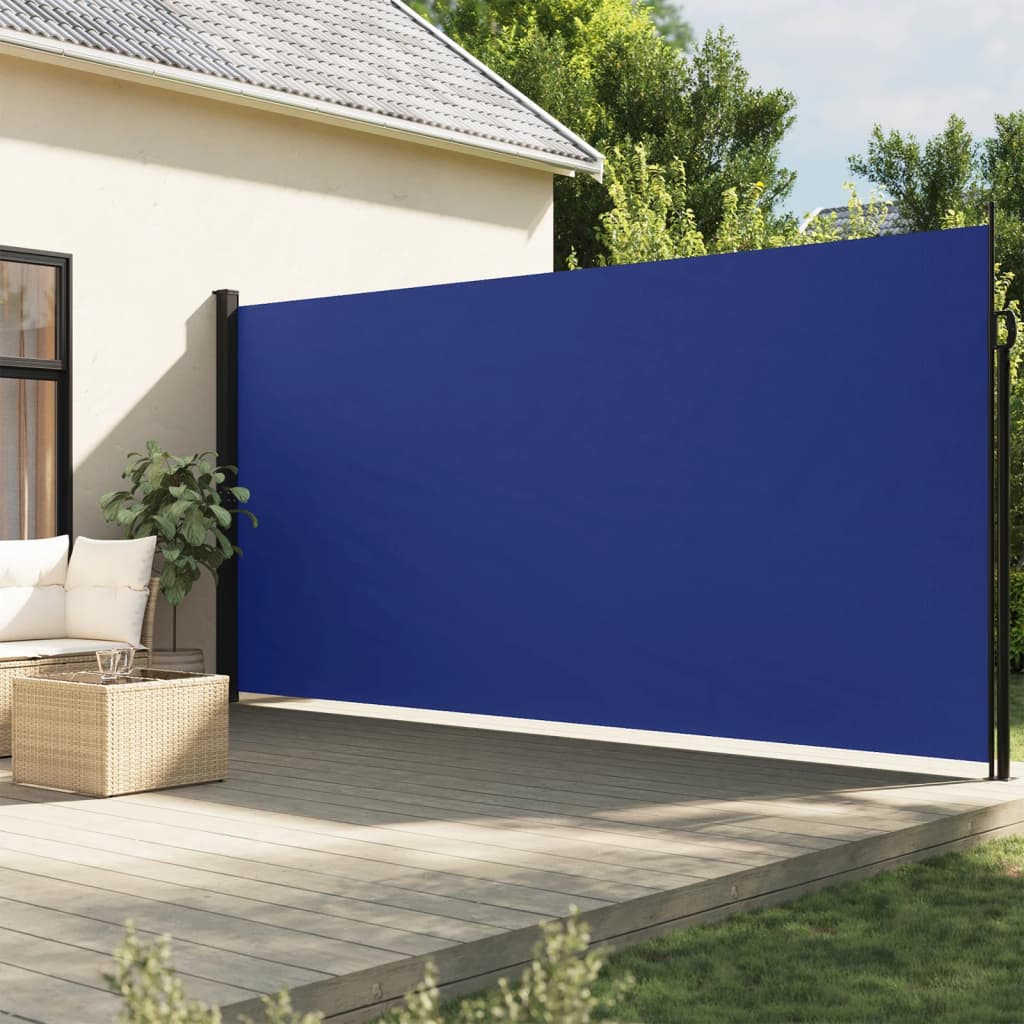 vidaXL Seitenmarkise Ausziehbar Blau 220x300 cm