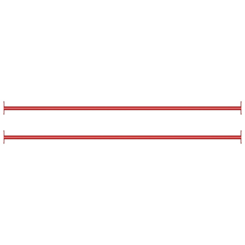 Turnstangen 2 Stk. 125 cm Stahl Rot