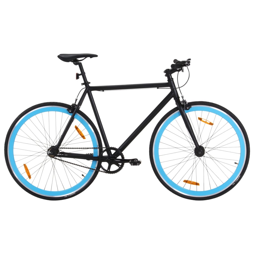 vidaXL Fahrrad mit Festem Gang Schwarz und Blau 700c 51 cm