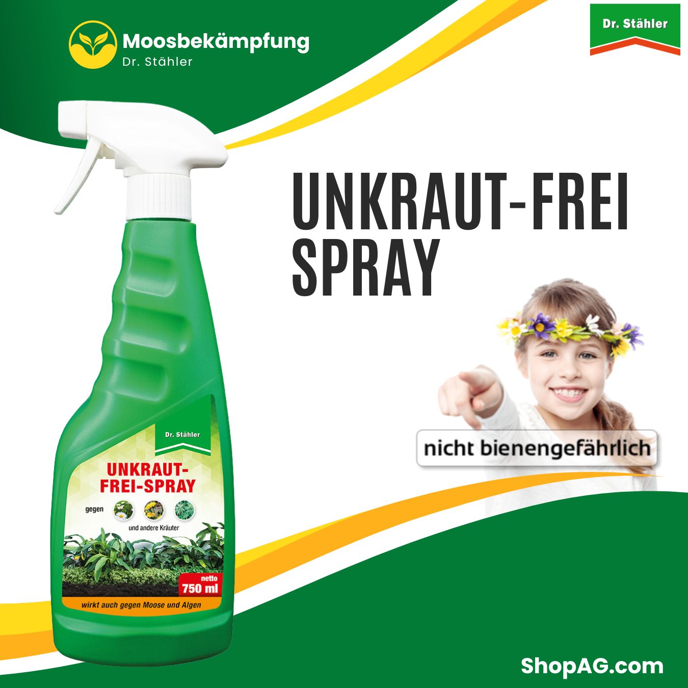 Unkrautfrei - Spray 750ml anwendungsfertig Totalherbizid zur Anwendung gegen ein- und zweikeimblättrige Unkräuter