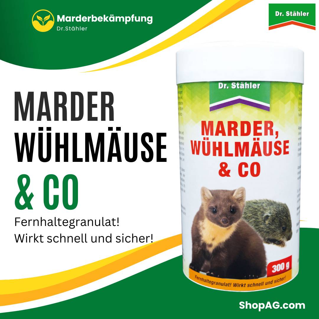 Marder, Wühlmause & Co Marderabwehr Wühlmäuse Fernhaltegranulat 300g