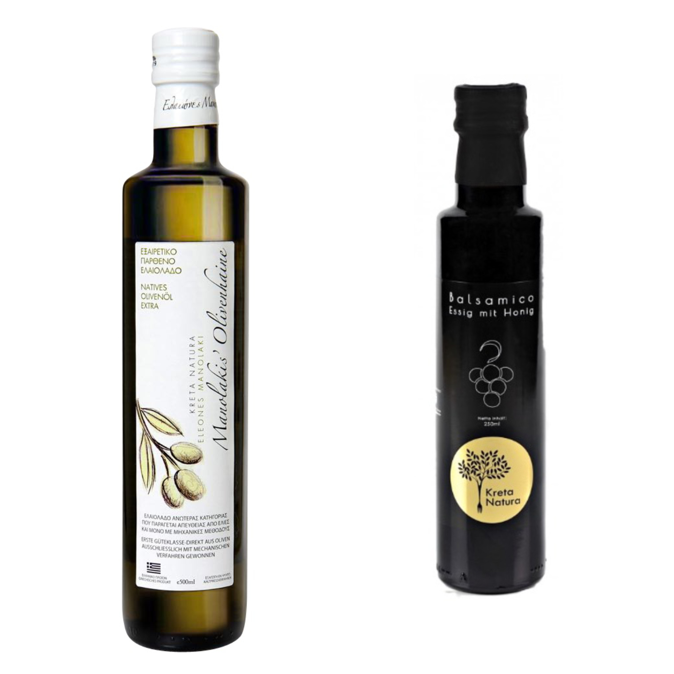 Olivenöl 500 ml & Balsamico Essig mit Honig 250 ml