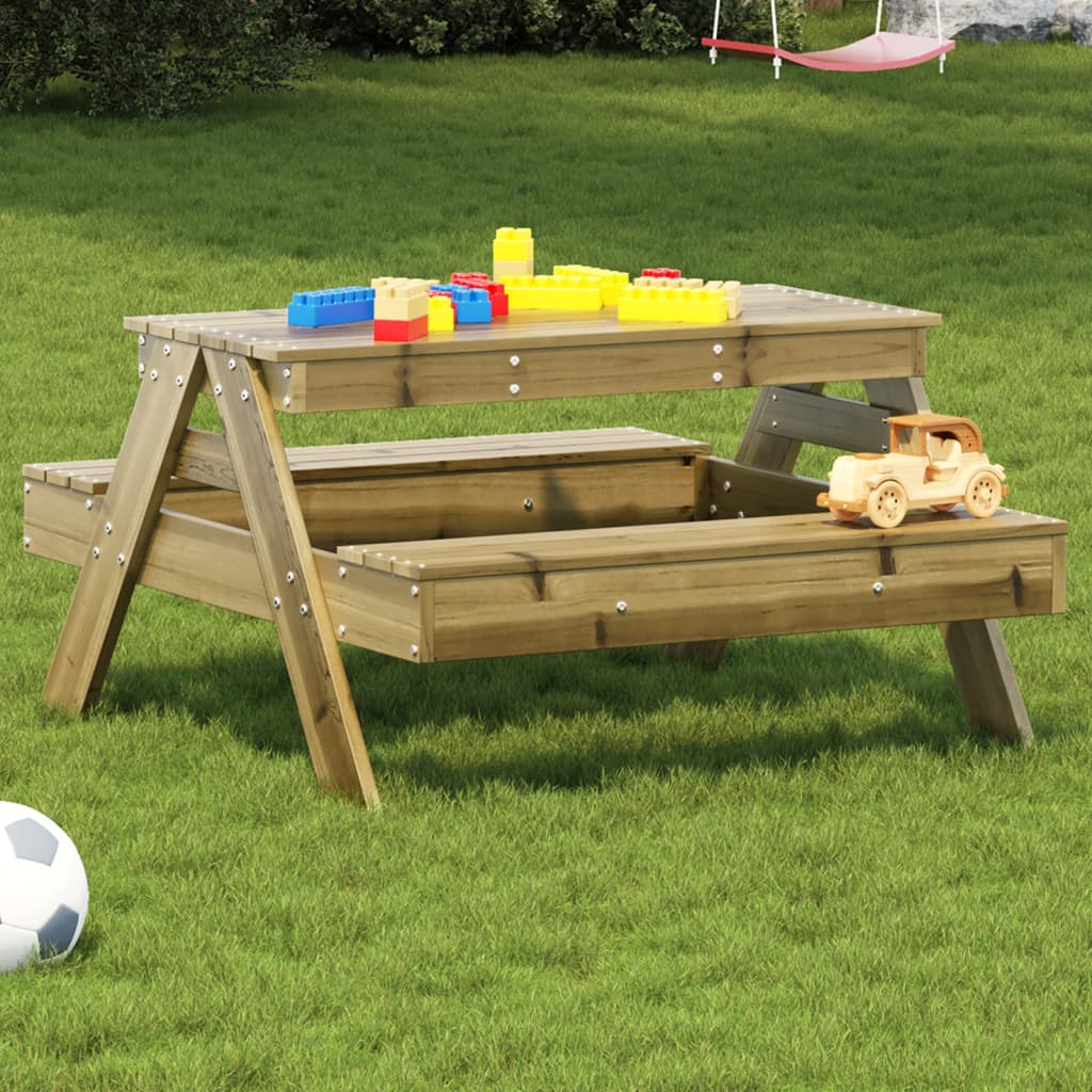 vidaXL Picknicktisch für Kinder 88x97x52 cm Imprägniertes Kiefernholz