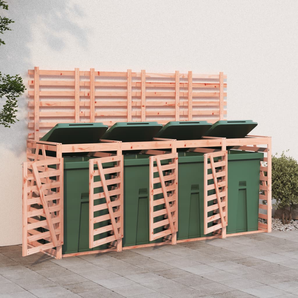 Mülltonnenbox für 4 Tonnen Massivholz Douglasie