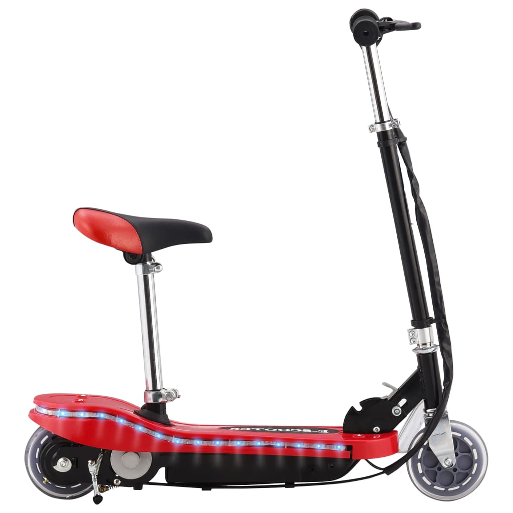   E-Scooter mit Sitz und LED 120 W Rot