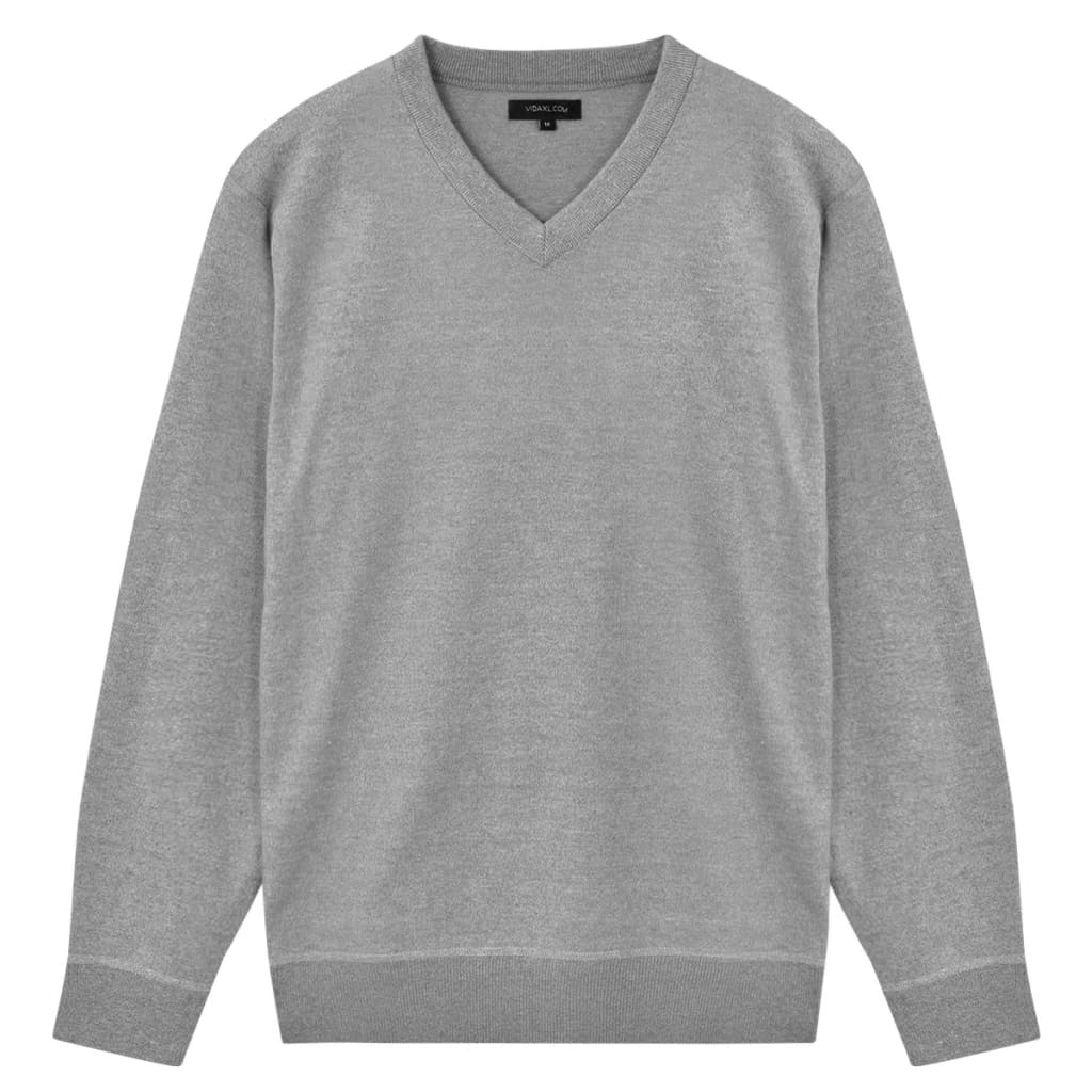 vidaXL 5 Stk. Herren Pullover Sweaters V-Ausschnitt Grau XL