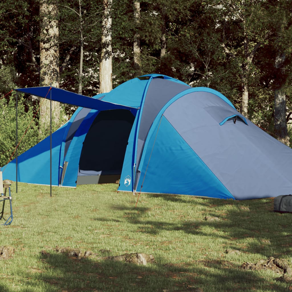 vidaXL Campingzelt 6 Personen Blau 576x238x193 cm 185T Taft