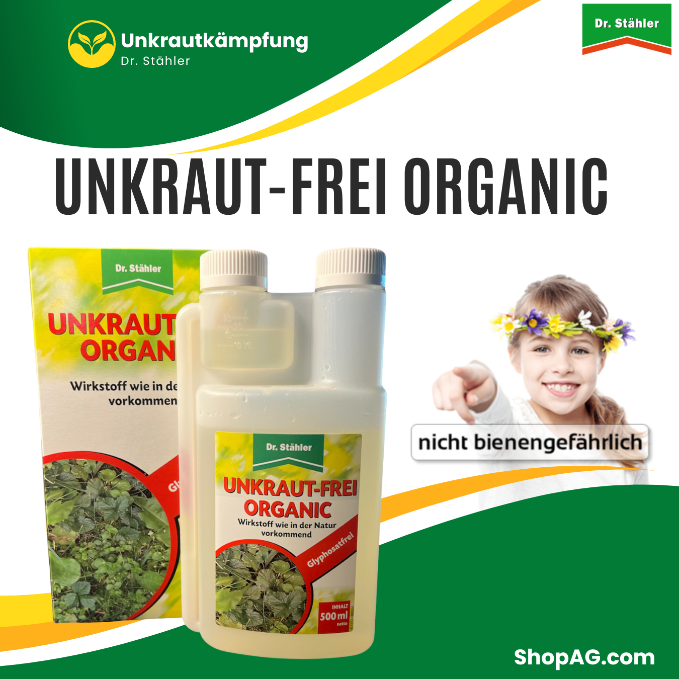 Unkraut - Frei ORGANIC 500ml glyphosatfrei Unkraut EX Totalherbizid