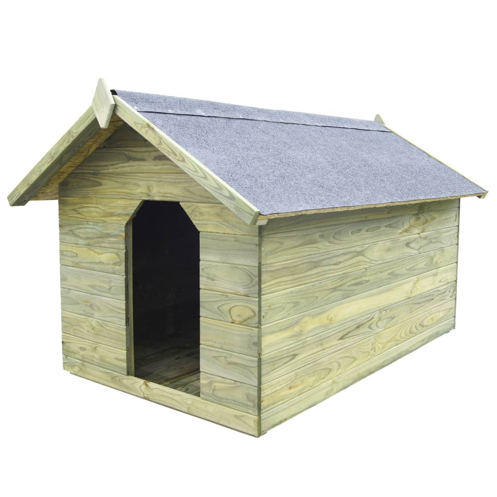 Hundehütte mit öffnendem Dach Imprägniertes Kiefernholz
