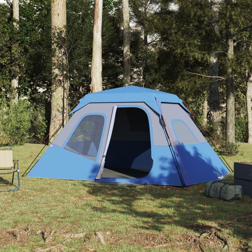 vidaXL Campingzelt 6 Personen Blau 344x282x192 cm